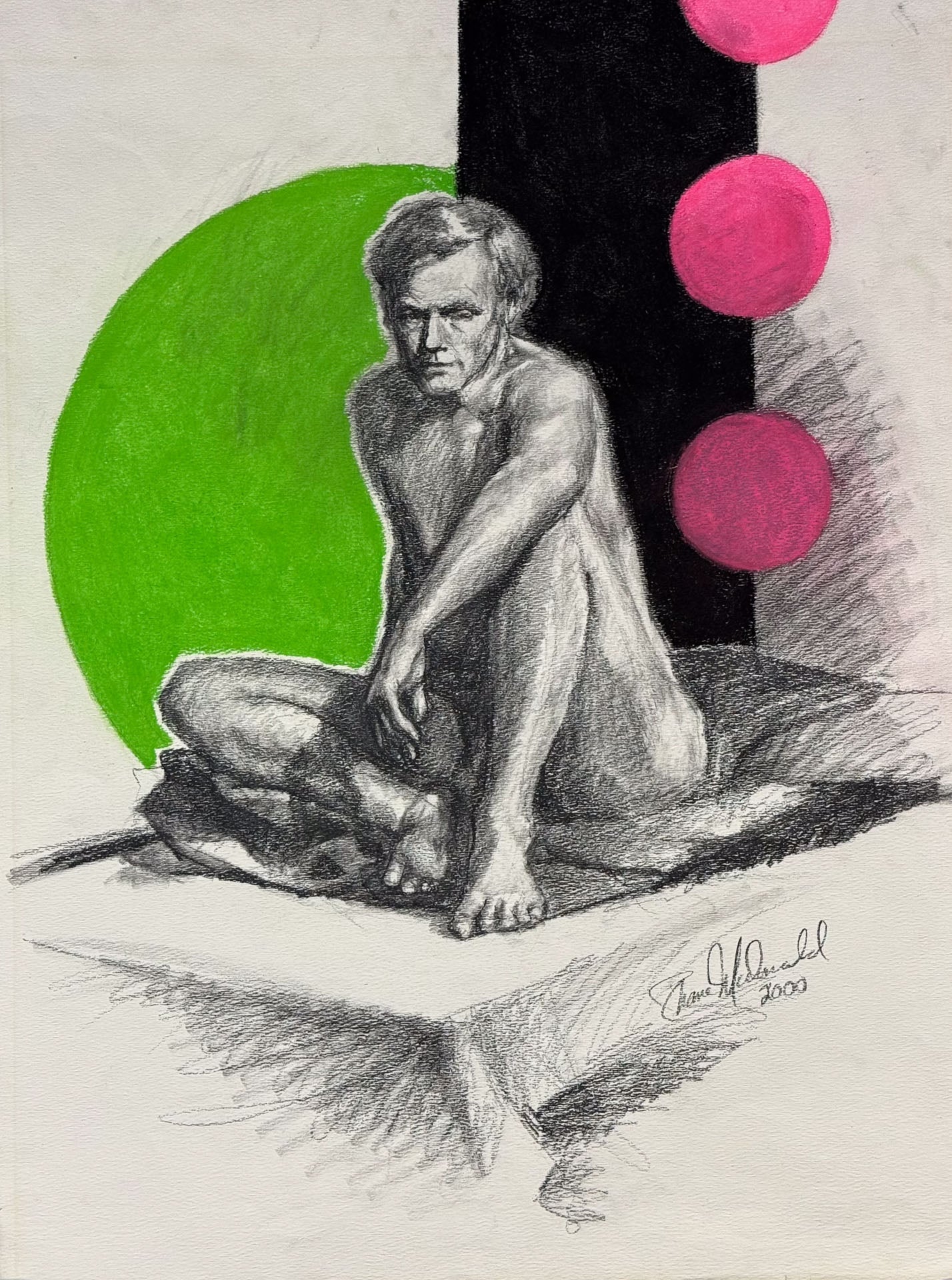 Male Form Suspended in Citrus and Rose