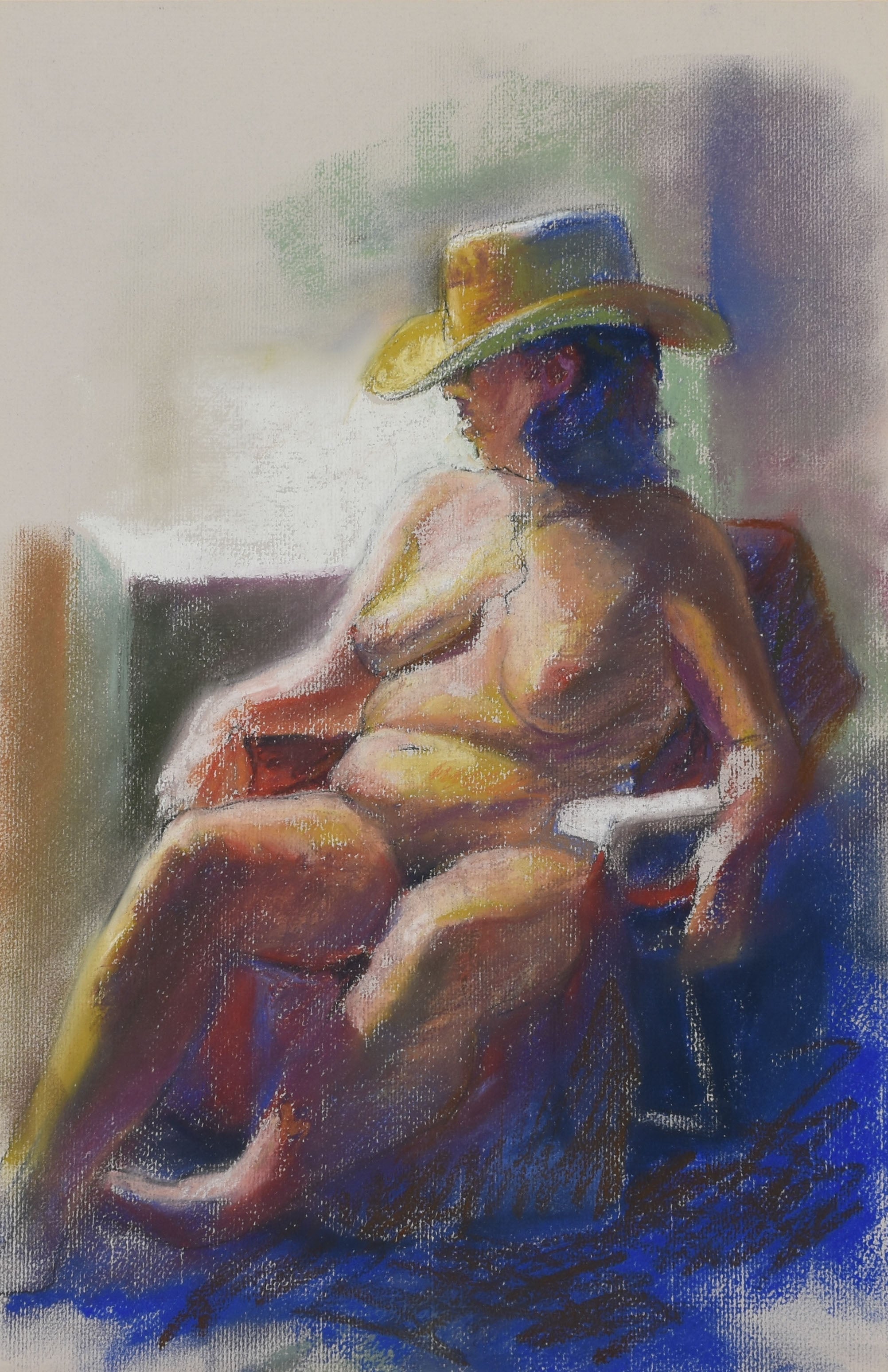 Female Nude Wearing Cowboy Hat